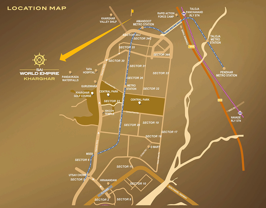 World Empire Kharghar Location Map